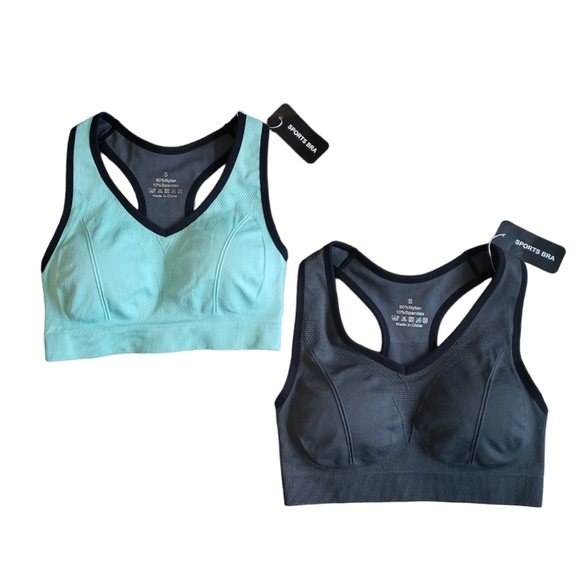 AMAZON NANADAY 2 PACK RACERBACK SPORTS BRAS SZ SMALL NEW WITH TAGS - Picture 1 of 9